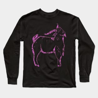 Pink Camo Goat Long Sleeve T-Shirt